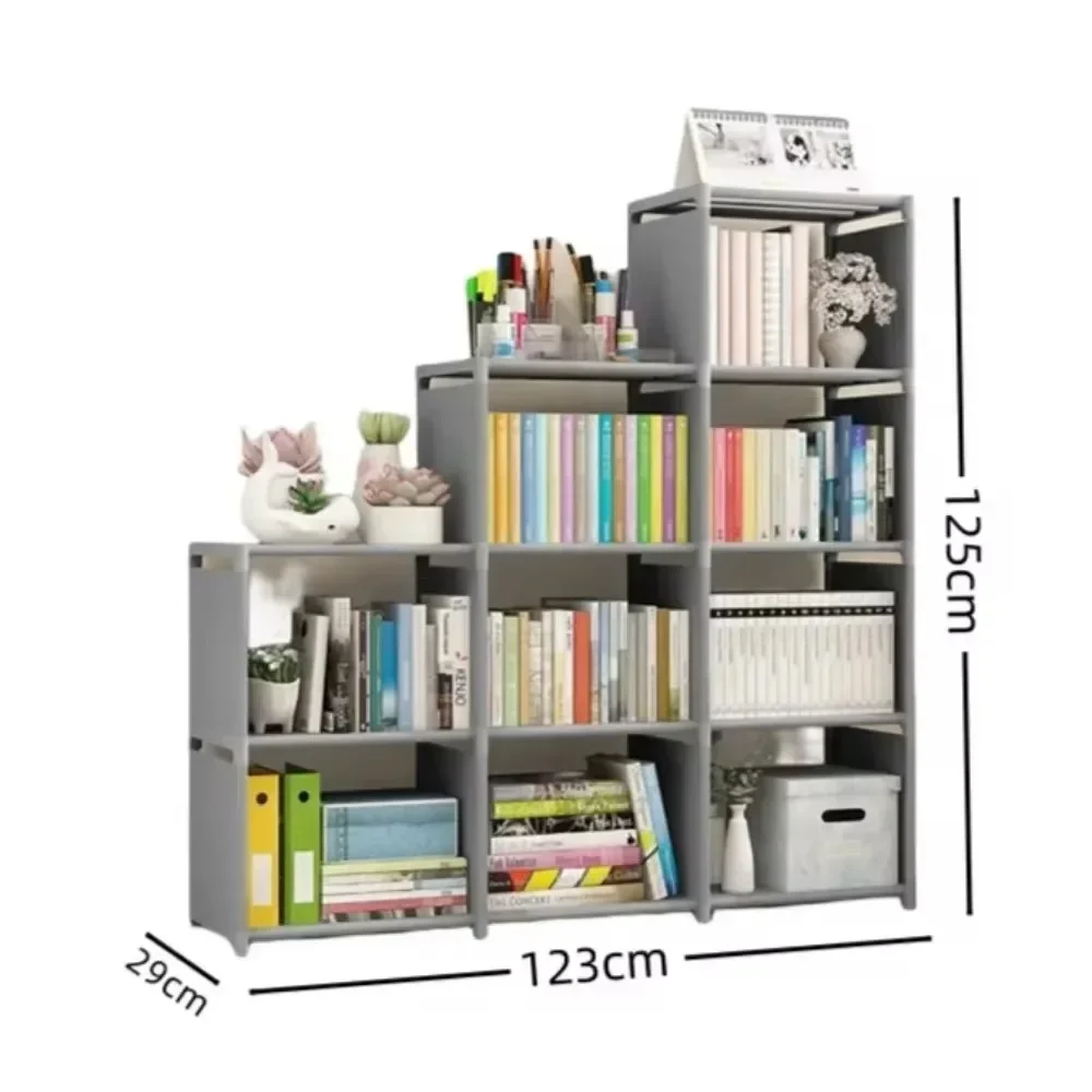 Stackable Bookshelf Multi-layer Portable Wardrobe Square Storage Rack Metal Storage Rack Easy Assembly Bedroom Book Organizer