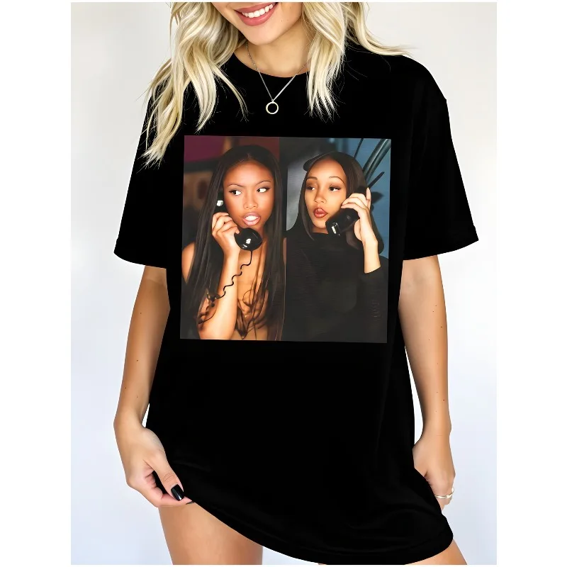 Men's and women's retro 90s Brandi Monica iconic music T-shirt - unisex soft round neck T-shirt suitable for all seasons