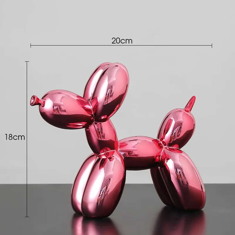 Nordic Creative Electroplating Balloon Dog Ornament Animal Living Room Entrance TV Cabinet Bookcase Wine Cabinet Home Soft