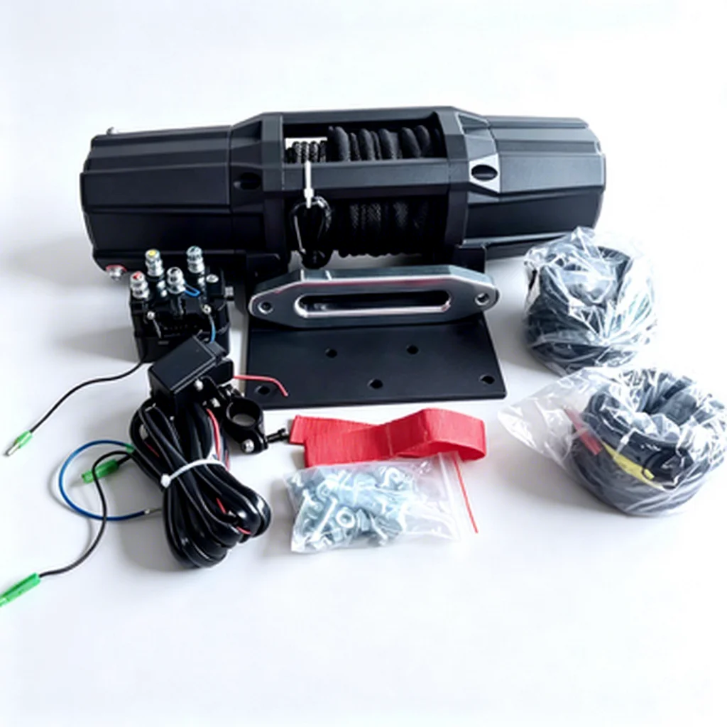 Heavy Duty 12V 24V 9500 12000 13500 17000 20000 22000 Lbs Electric Winch with Wireless Remote Control for Off-Road SUV Recovery