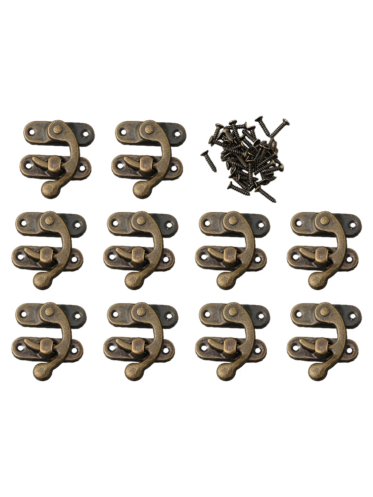 مزلاج قفل السلامة الخشب سبائك الزنك الأجهزة والمجوهرات هوك الحق الملحقات البرونزية المشبك تثبيت المسمار مريحة