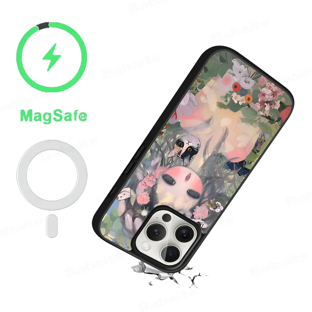 Amine Aya Takano Phone Case Magnetic Case For iPhone 16 14 13 12 11 15 Pro Max Plus For Magsafe Wireless Charge Cover