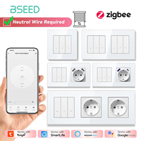 BSEED Zigbee Smart Shutter Blinds Switches Tuya Alexa Voice Control Plus Light Switch Normal Wall Sockets USB Type-c EU Standard