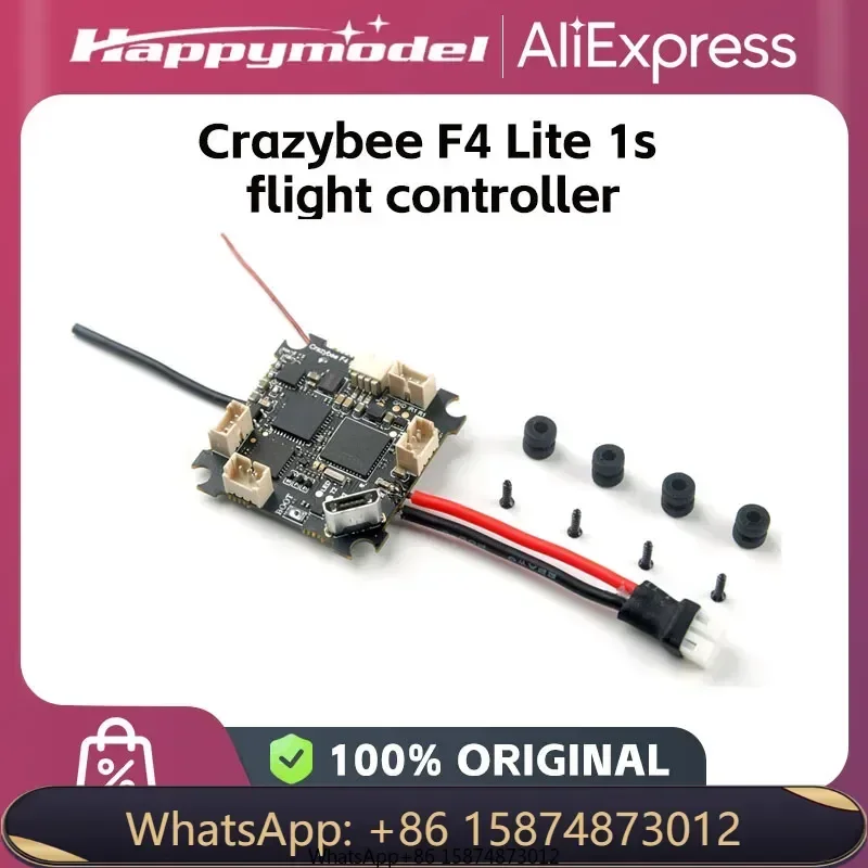 Happymodel Crazybee F4 Lite 1S Fli ght Controller Built-in 5.8G VTX 4in1 ESC Frsky / Flysky RX for Mobula 6 Tiny BWhoop