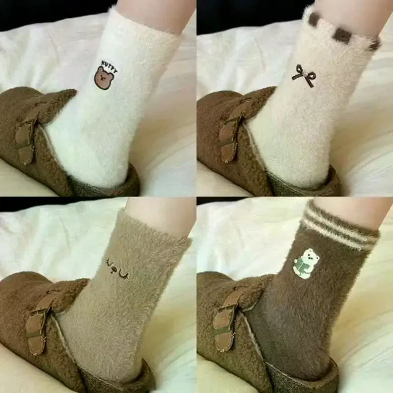 1-4-пары-осенне-зимних-женских-толстых-и-теплых-носков-с-рисунком-животного-медведя-и-банта-подходят-для-домашней-одежды