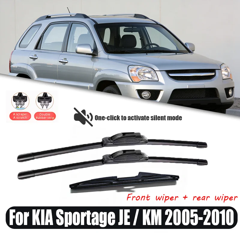 For KIA Sportage JE / KM 2005-2010 2006 2007 2008 2009 Wiper Front & Rear Wiper Blades Windshield Windscreen Window 24