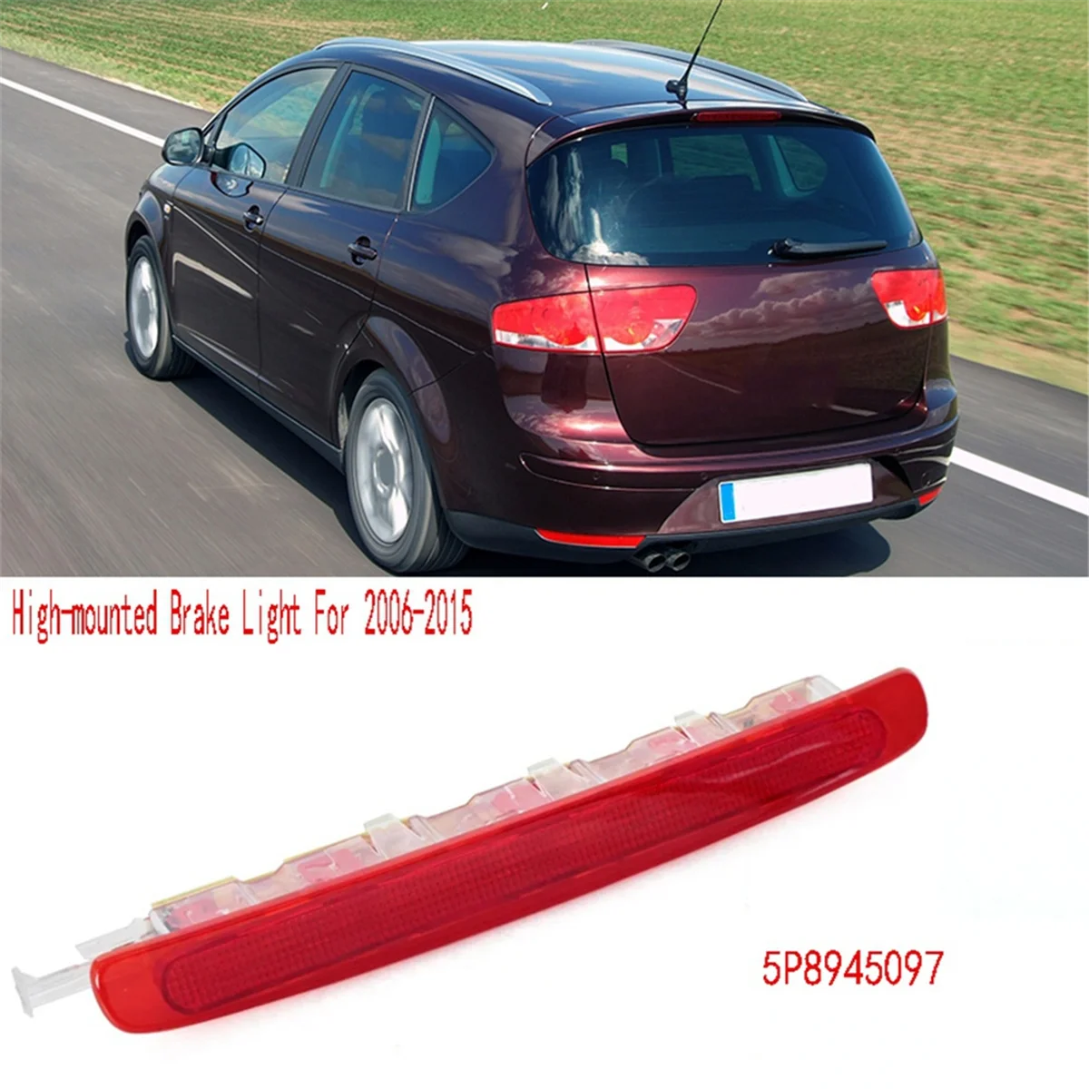 Rood Hooggemonteerd Remlicht voor ALtea Seat Altea XL Typ 5P Altea Freetrack Typ 5P 2006-2015 Achterremlicht 5P 8945097