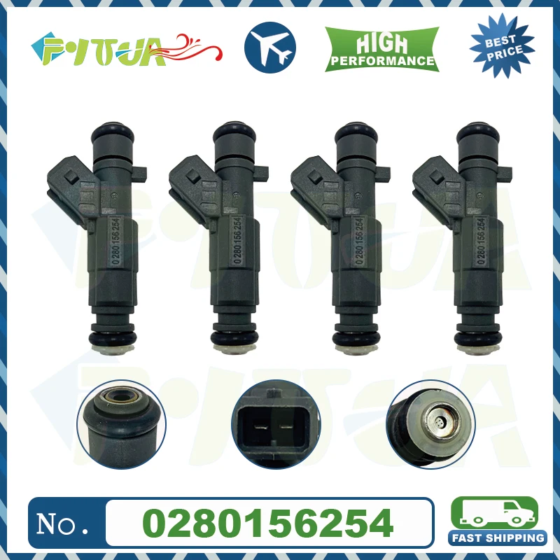 

4pcs Fuel injector 0280156254 For VOLKSWAGEN Fox 1.6 2002-2005