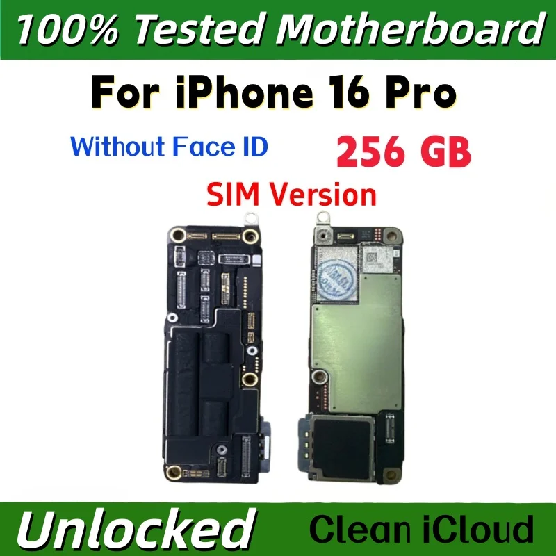 100% Unlocked Motherboard For iPhone 16 pro Max With Face ID