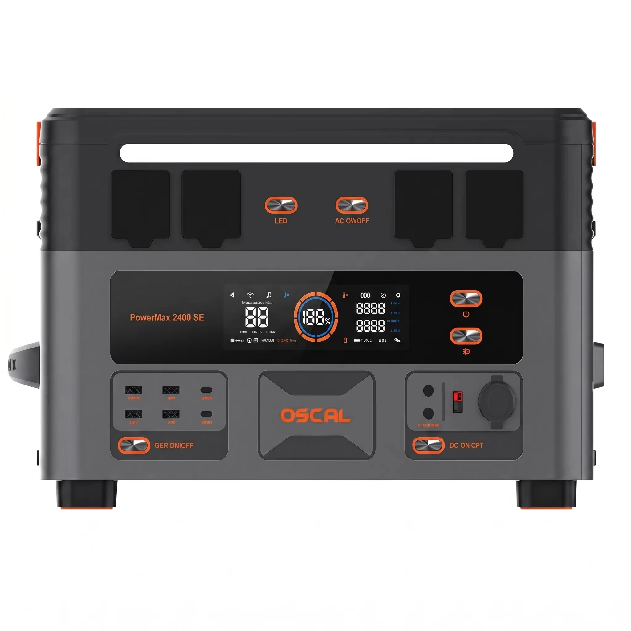 Neuer OSCAL 2400 SE Tragbarer Powerbank 2400W 2016WH Energiespeicher Lithium-Batterie Spitzenleistung 4800W Solargenerator für Outdoor-Camping Integrierte Leichtgewicht-Stromversorgung