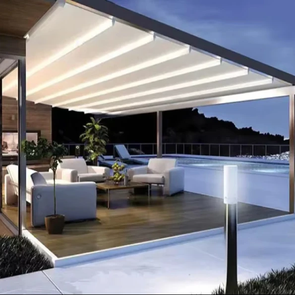 

Innovative Retractable Folding Roof Sunroof System for Swimming Pool Enhanced Outdoor Experience with PVC Shade Sail Materialpro