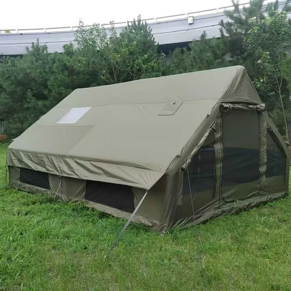 Self Standing Inflatable Camping Tent No Setup 12 Square Meters 8 Person Windproof Sunproof Outdoor Travel Glamping Tent