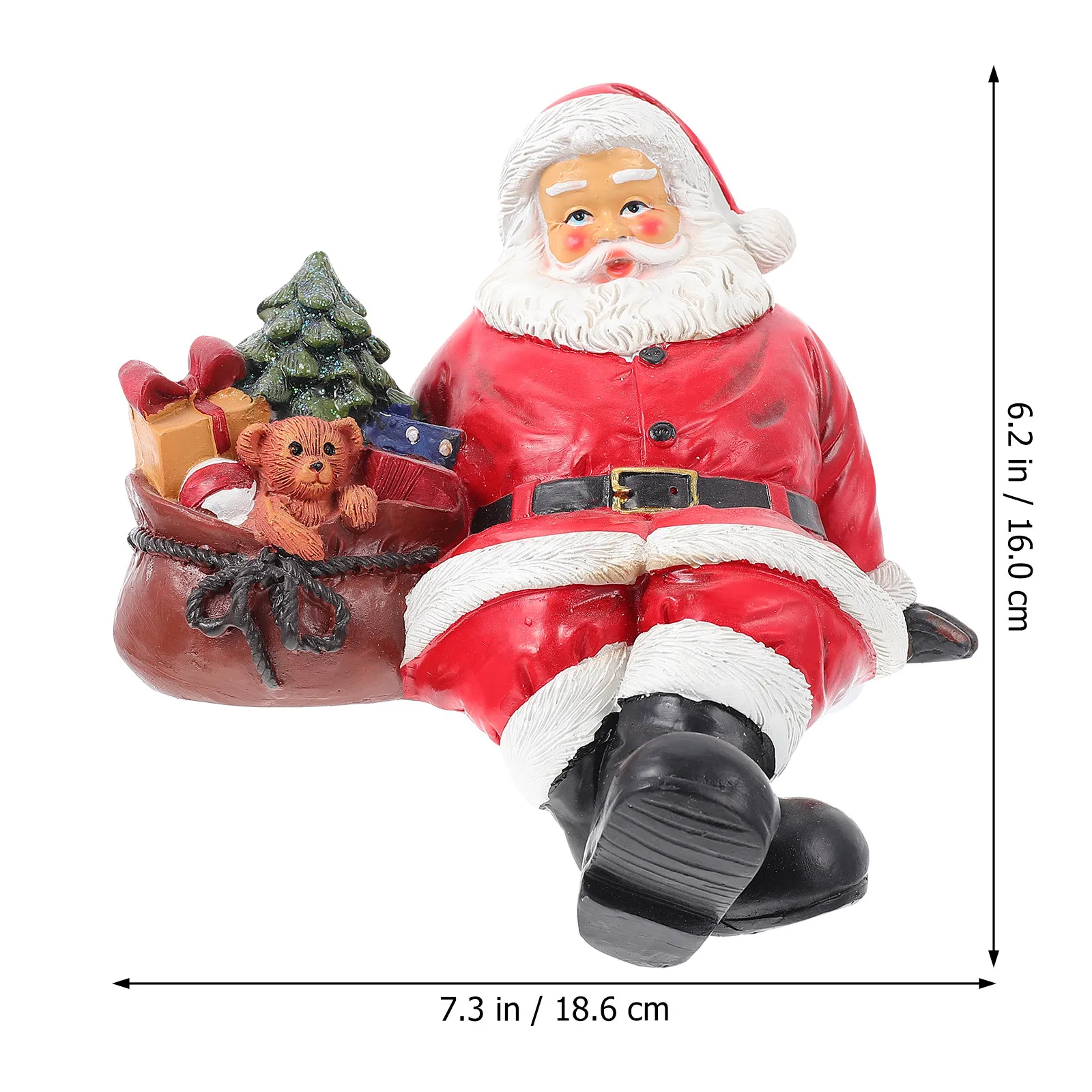 Adorable Handcrafted Resin Santa Claus Christmas Decoration for Home Desktop Table Xmas Party Ornament Festive Atmosphere Prop