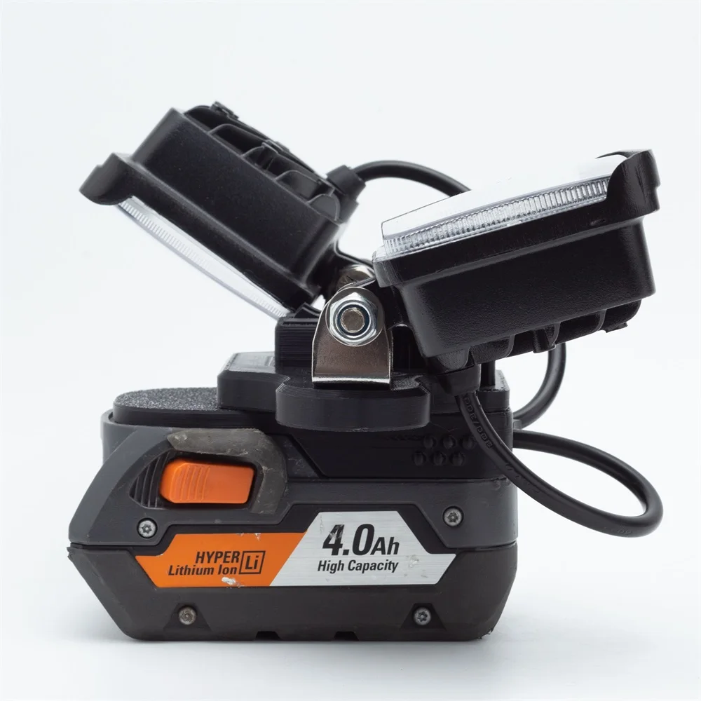 5600LM For Ridgid AEG 18V Li-ion Battery Cordless Portable Home Camping Site w/USB Outdoor Double Head Emergency Light