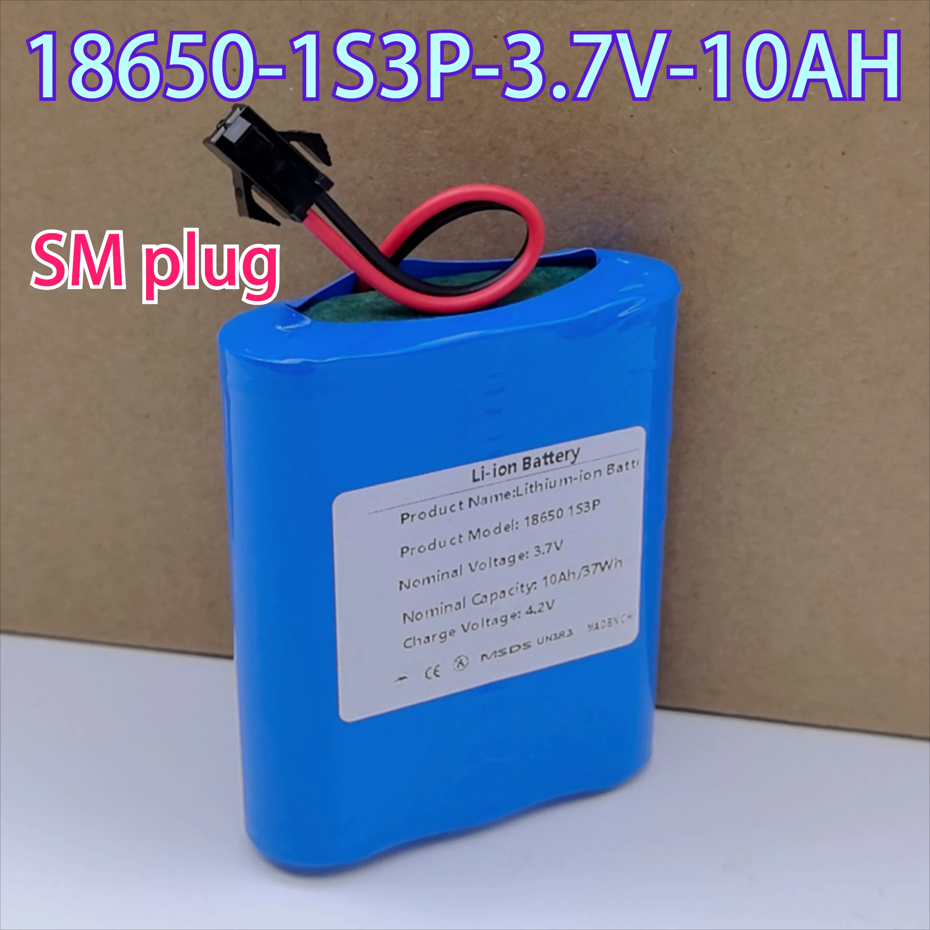 

Аккумуляторный блок 18650 1S3P, 100% оригинал, с разъемом SM, INR18650, 10000 мАч/10 Ач, 3.7В, для шуруповерта