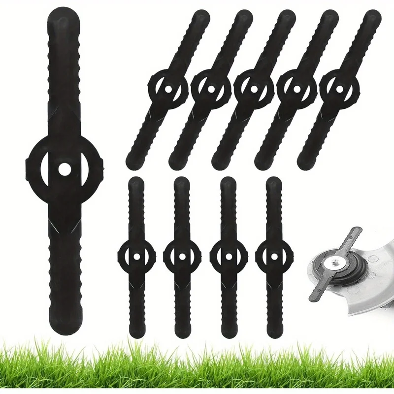 5/10-Piece Brushcutter Head Plastic Lawn Mower Blades For Cordless And Gas-Powered Gardening Trimmer Head