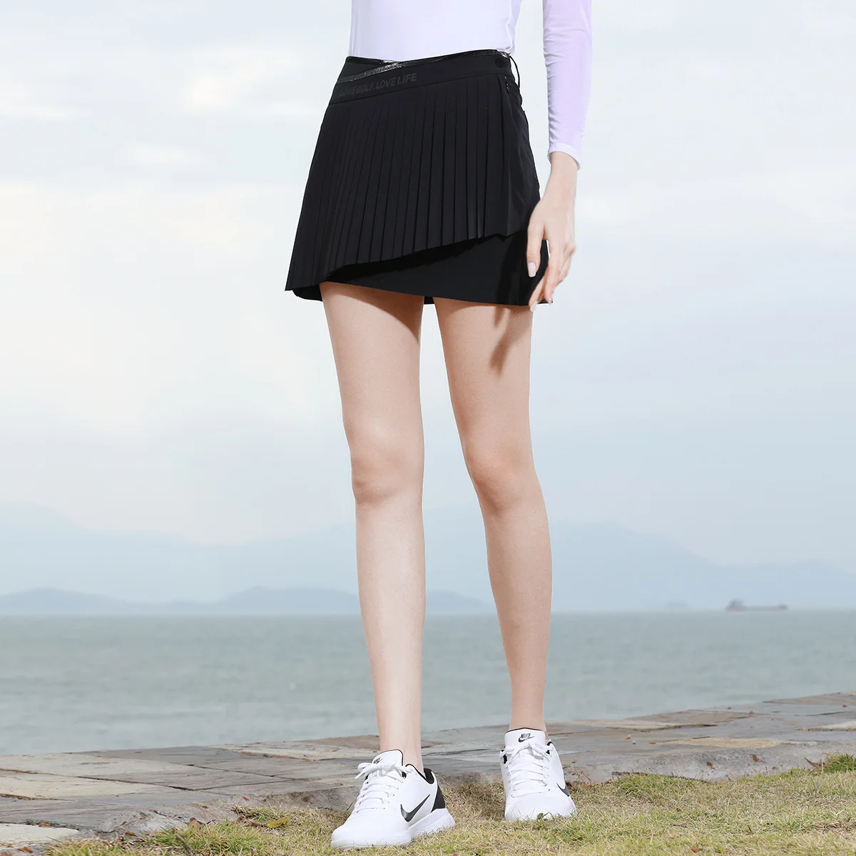 h-Golf Clothing Women's Ball Uniform Exposure-Proof Skirt Golf Women's Skirt Polyester