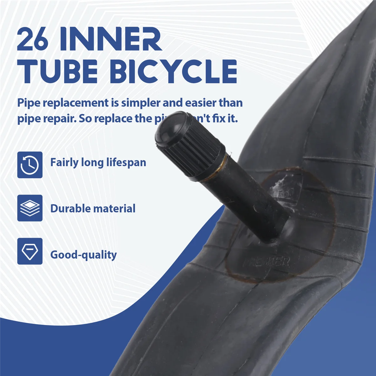 SMIEA 2PCS Tubi bici per 26 pollici x 1.75/1.95/2.10/2.125 Pneumatico bici, Camera d'aria bici MTB con valvola Schrader Accessori per biciclette