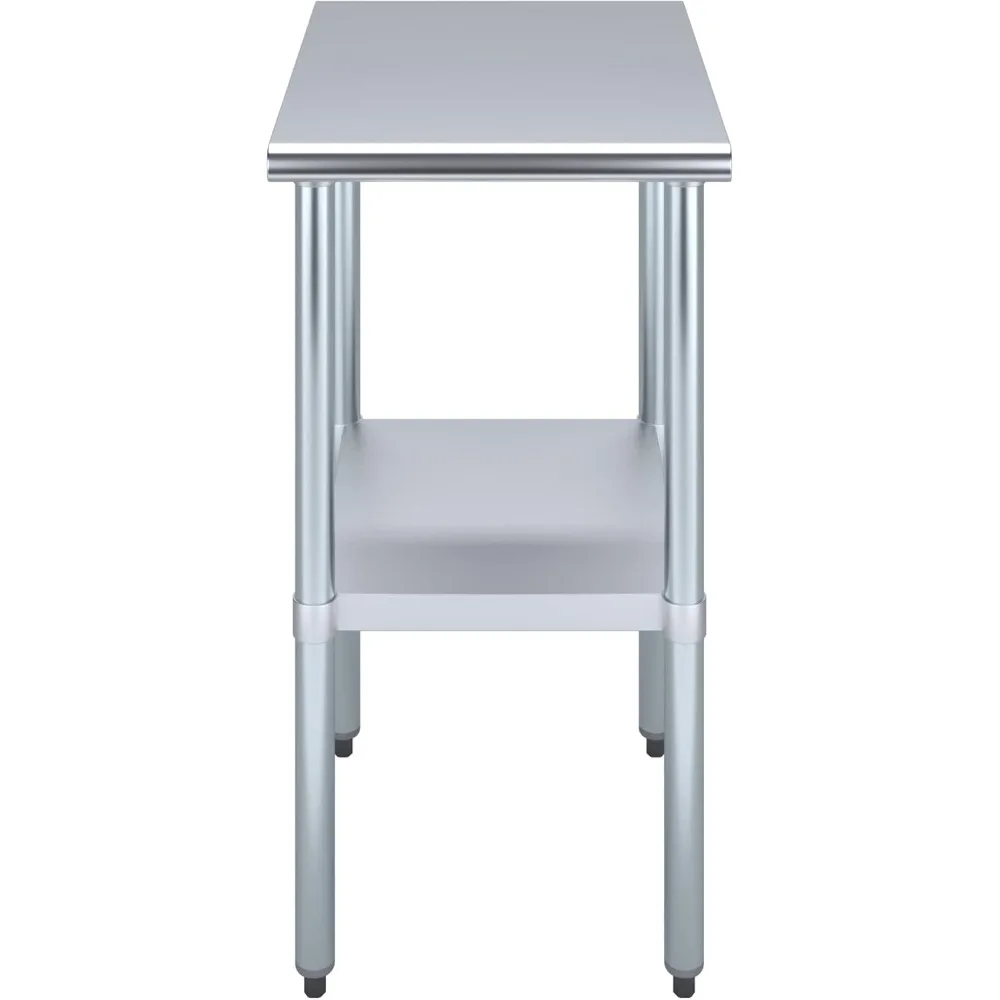 24 بوصة. × 18 بوصة. طاولة عمل ستانلس ستيل |   طاولة إعداد المطبخ NSF |   طاولة معدنية فائدة #2