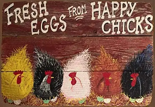 Divertente Cartello Di Galleria Cabana Soffice Cartello Di Galleria Grande Cartello Di Campagna Rustico Galline Rooster Cartello Di Fattoria Accessori Di Pollo Per C