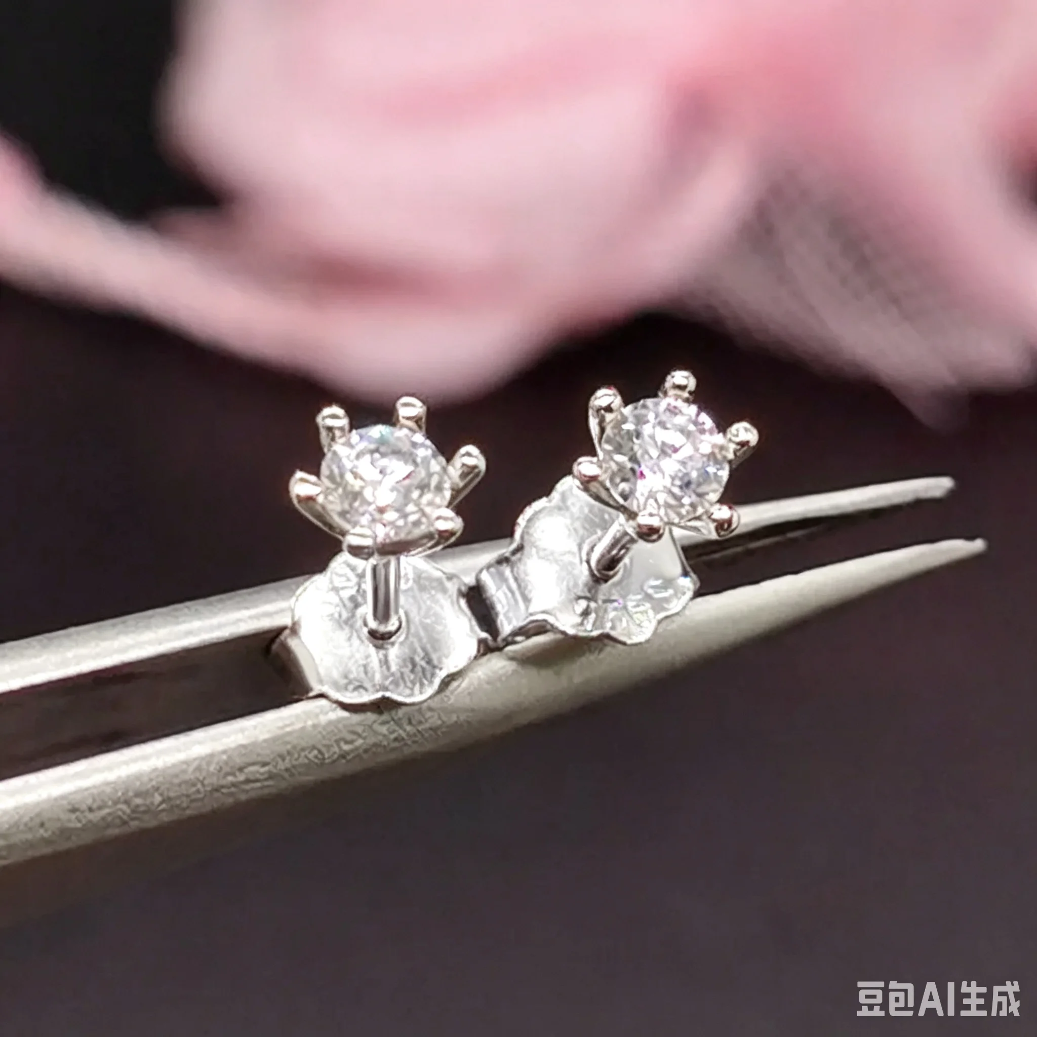 925 Silver Small Six Claws Stud Earrings 3mm Total 0.2ct Moissanite Earrings 18K Gold Plated Silver Moissanite Jewelry