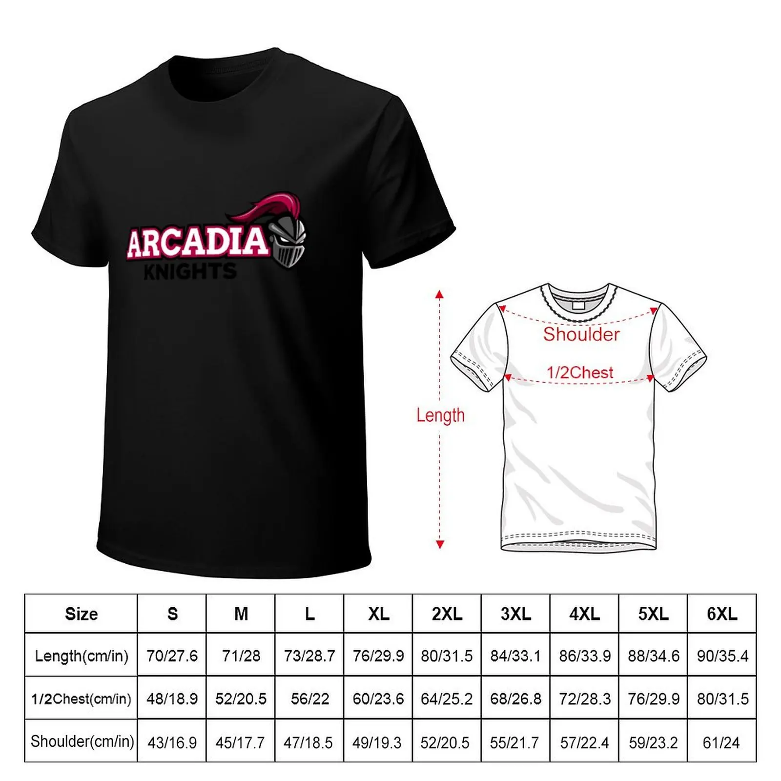 Arcadia knights T-Shirt Big and Tall Short Sleeve Tee