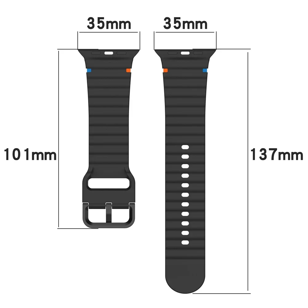 Silicone Strap For Apple Watch 10 46mm 42mm Sports Band For iWatch Series Ultra 2 49mm 9 8 7 6 5 SE 45mm 41mm 40mm 44mm Bracelet