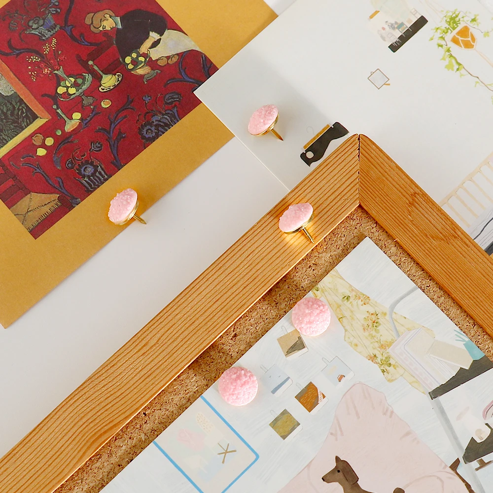 pink color 15pcs metal Quality Cork Board Safety Colored Push Pins Thumb Tack Office School Accessories Supplies