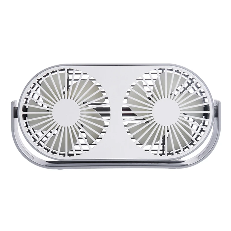 Dubbele Bureau Ventilator Kleine Tafelblad Fan Draagbare 3 Cooling Speed Verstelbare Hoofd Personal Aromatherapie Fan