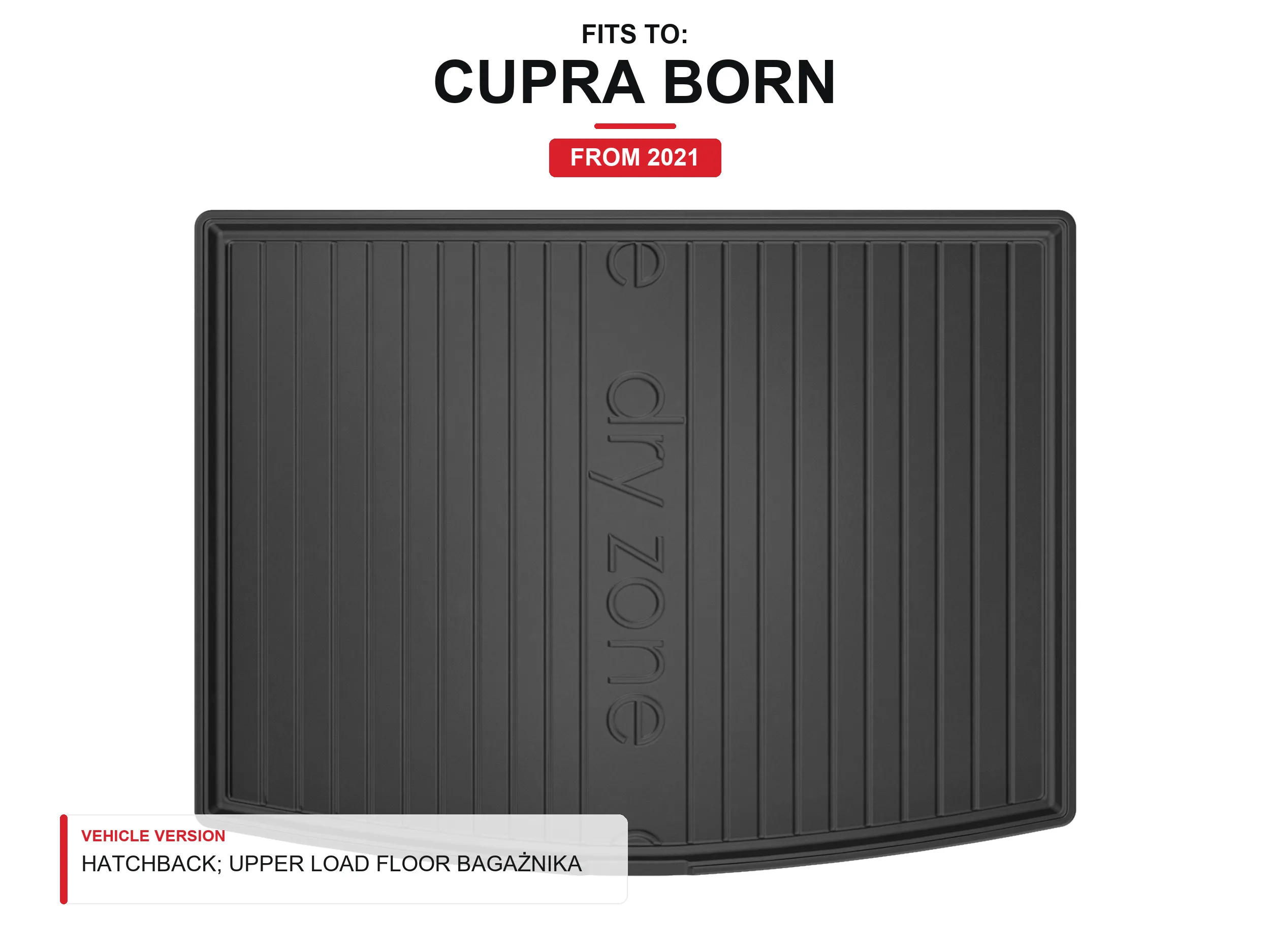Tpe Dryzone kofferbakmat voor: Cupra Born 2021- Hatchback