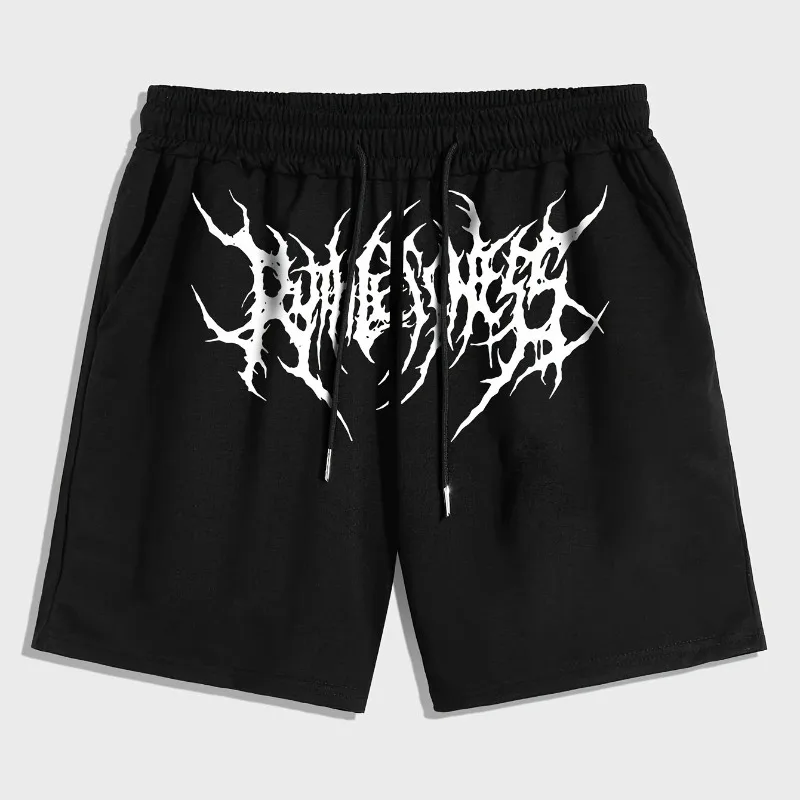 

Мужские летние повседневные шорты свободного кроя с узором в виде молний и шипов, новинка лета, унисекс, спортивная уличная одежда в стиле Y2K