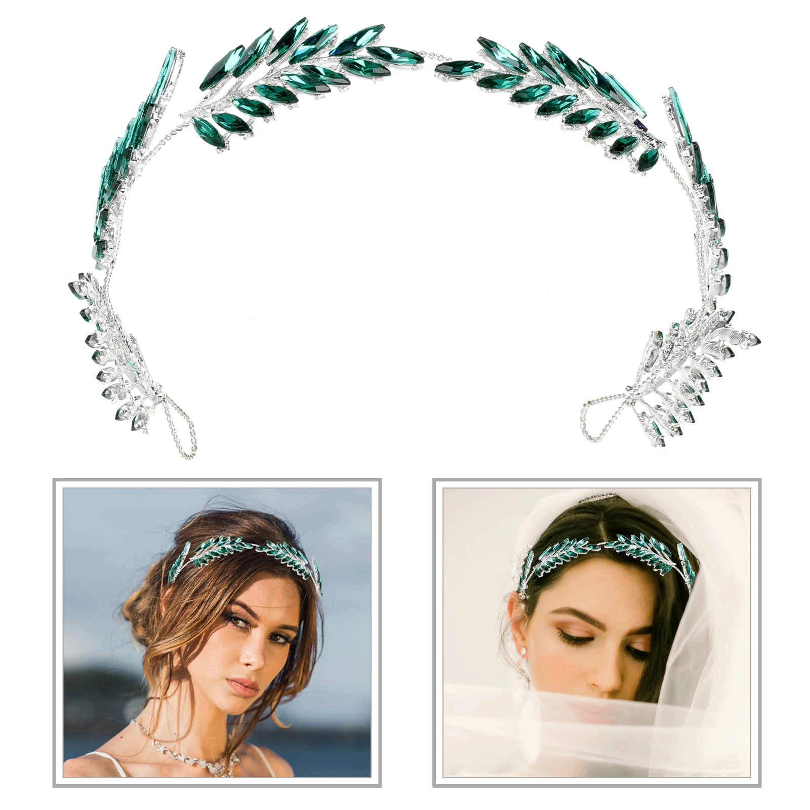 

Crystal Leaf Wedding Wedding Headpiece For Bride Hair Accessories Bridal Rhinestone Alloy Women Bulk Hair Jewelry Prom Concert