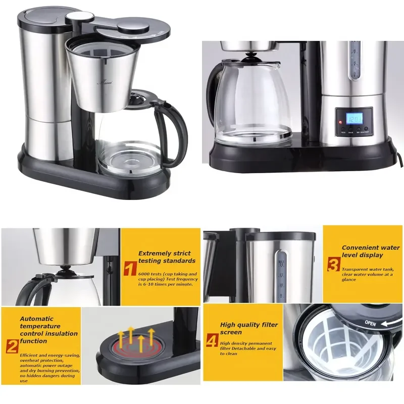 for 1.8L Smart Electric Coffee Machine Convenient Business Home Wholesale Price