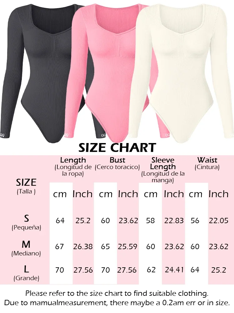 Nahtloser Langarm-Bodysuit für Damen, Langarm-Damen-Body, Streetwear, sexy Bodycon-Oberteil mit quadratischem Ausschnitt, eng anliegend, mit Schritt, Overall-Top – Detail 1