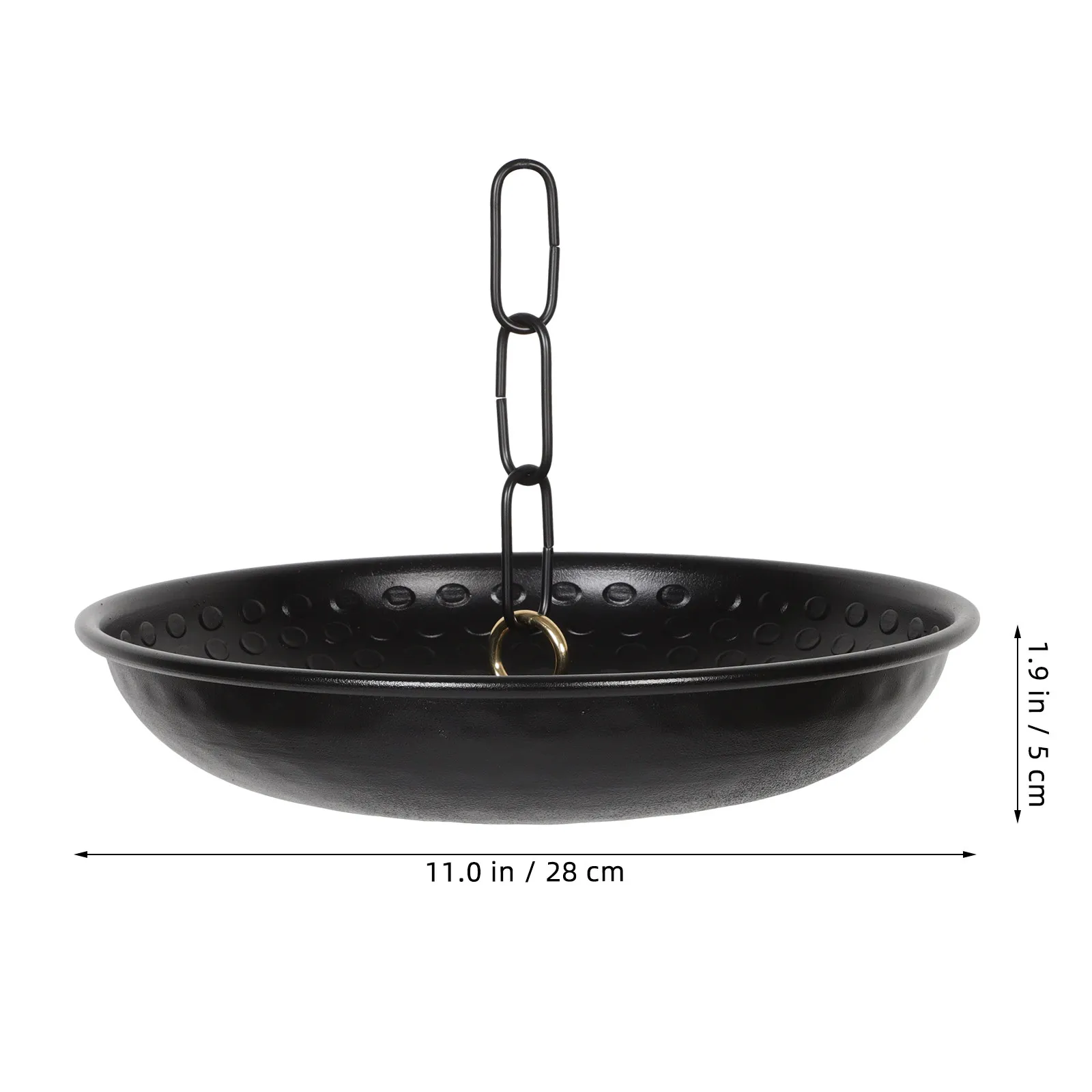 Decorative Metal Rain Chain Basin for Villa Roof Garden Balcony Rain Catching Tray Hanging Water Bowl Rainwater Collection