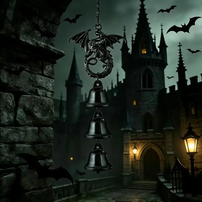 1Pc Metal Bell, With A Flying Dragon Design, A Symbol Of Luck And Protection, Suitable For Hanging At The Door, Hallway