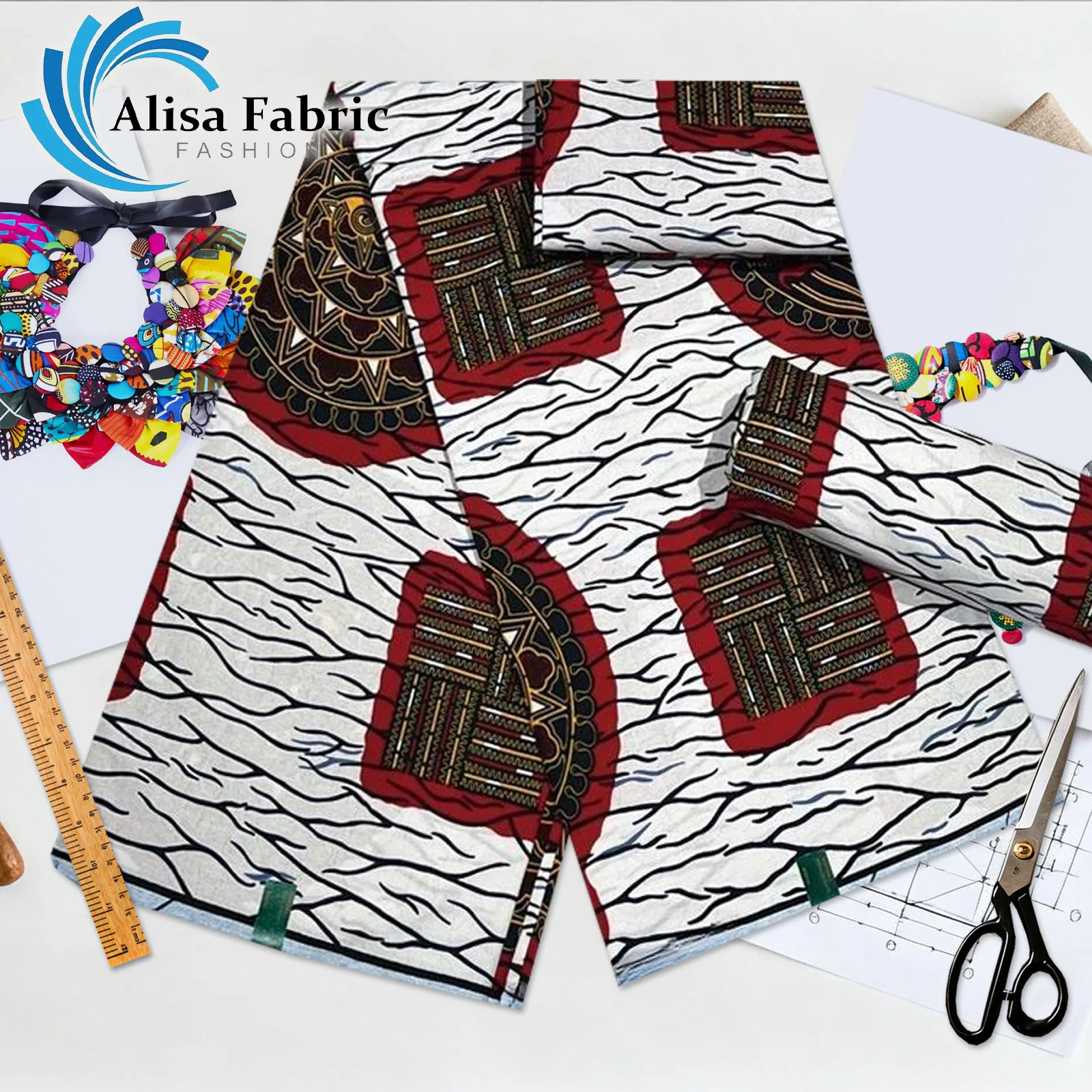 

2025 lastest nigerian fabric African original soft cotton material high quality 6yards fabric for man and woman