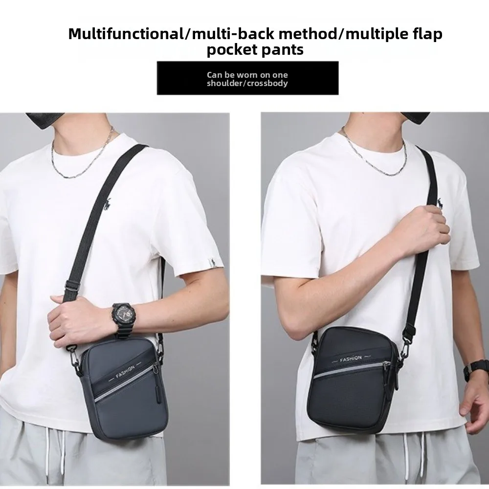 Мужская сумка через плечо на одно плечо, большая вместительная мужская сумка-мессенджер из искусственной кожи с несколькими карманами на молнии, мужская сумка через плечо для путешествий