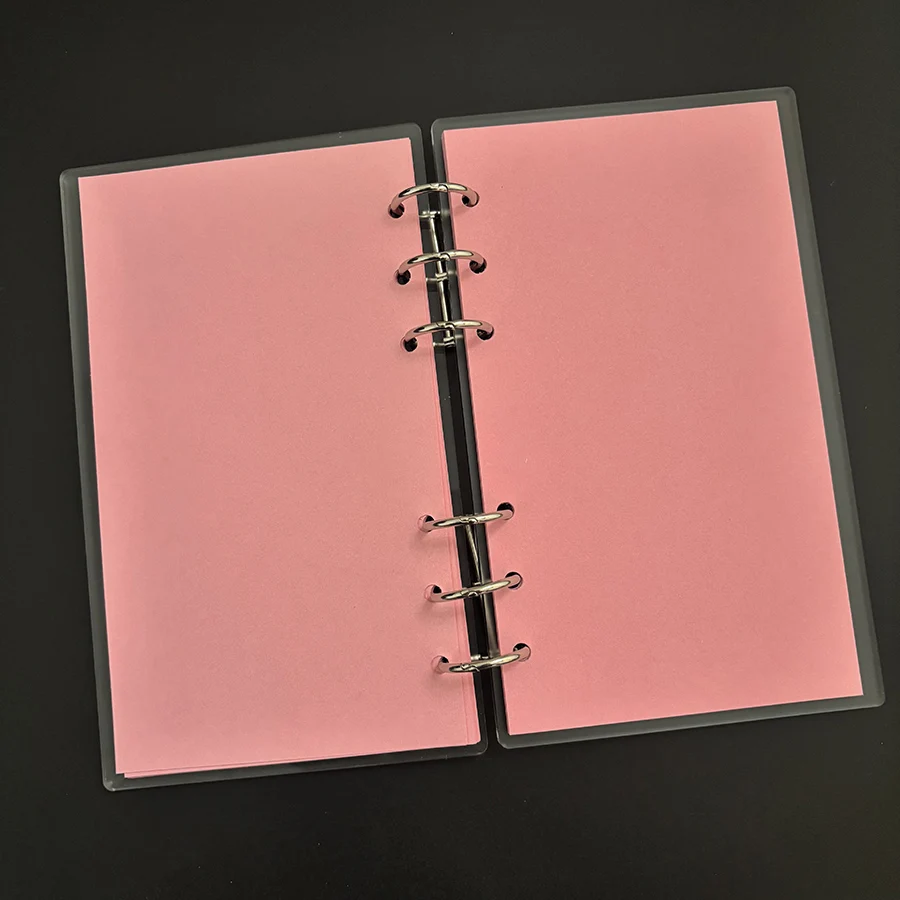 A6 Mattierte Acryl-Bindereinlage, 6-Loch-Bindemittel PMMA Mattplatte, DIY Notizbuch Sammelmappe – Detail 2