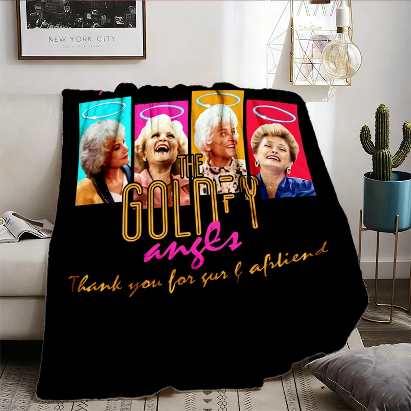 The Golden Angel Thank You For Being A Friend T, Flannel Blanket, Stay Golden Flannel Throw, The Golden Cozy Blanket