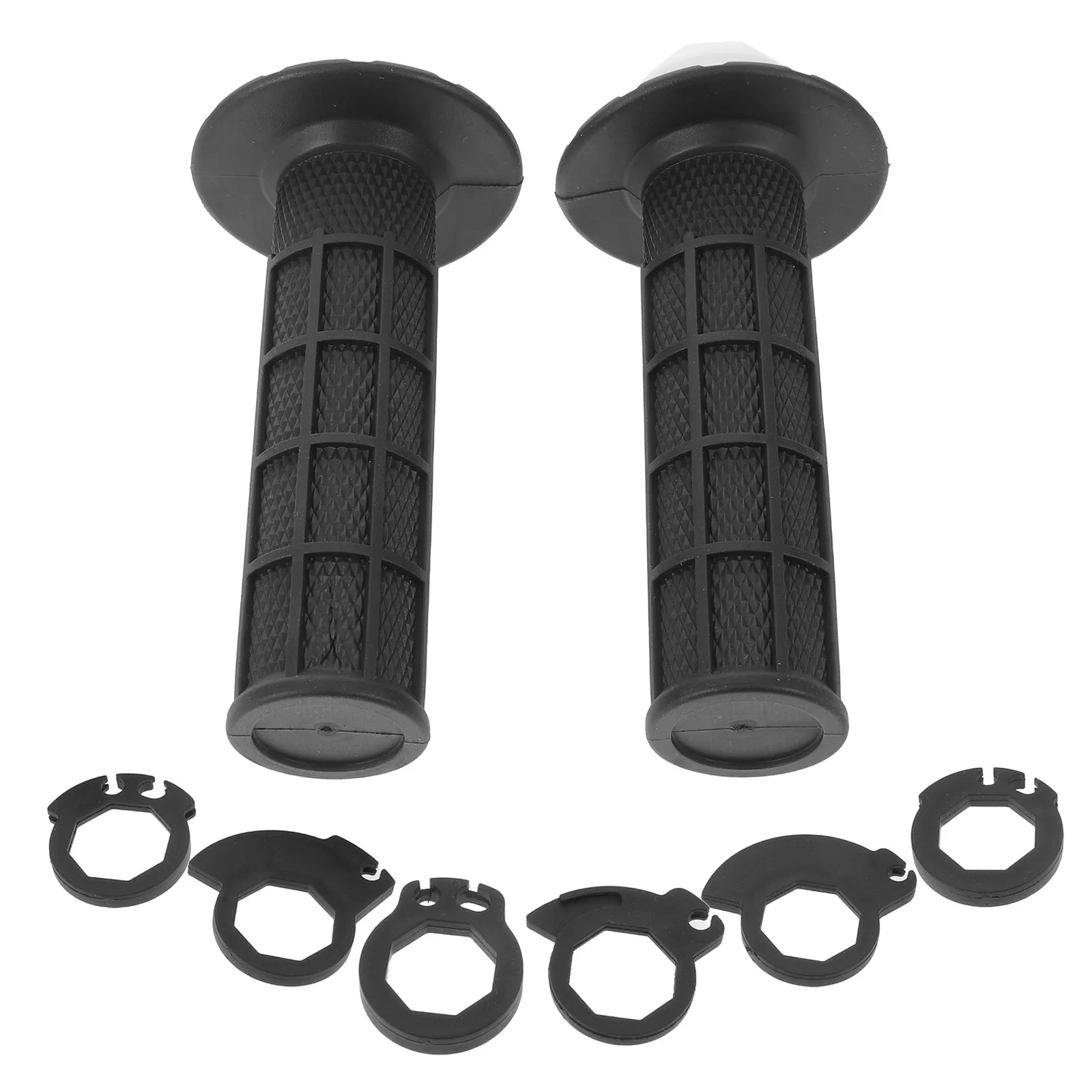 1Set Oil Throttle Lock-on Grip Set Left Right Motorcycle Handlebar Non Slip Replacement Grips Anti- Handle for Off-Road