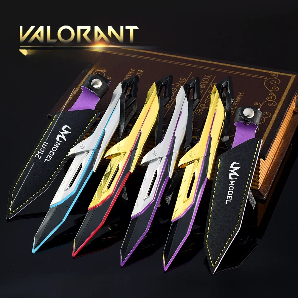 20cm Valorant Series Melee XERØFANG Knife Game Metal Weapon Collection Uncut Blade Tactics Model Sword  Christmas Gifts For Kids