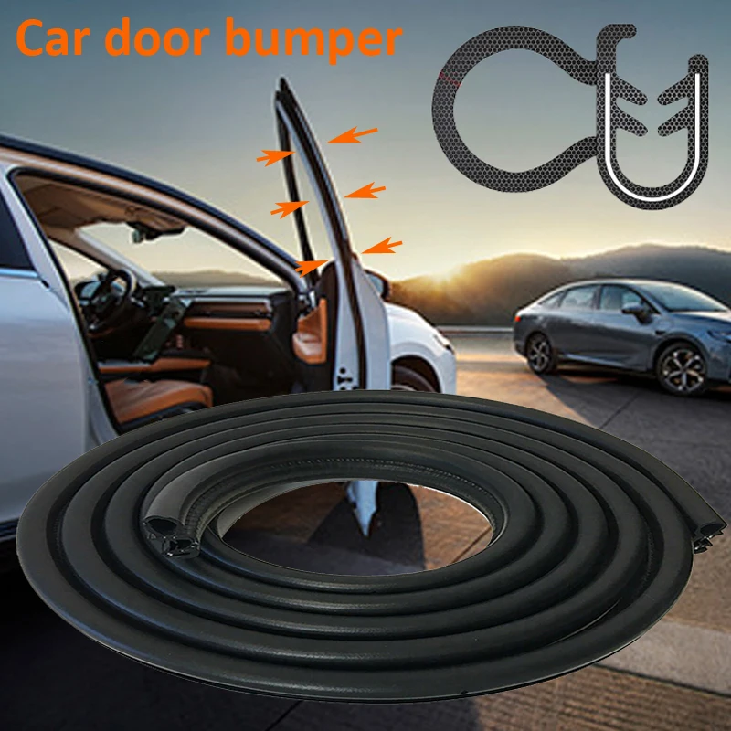 3meters Car Door Rubber Seal Strip Universal Soundproof Sealing Strips with Side PVC Bulb for Car Door Boat Home Sealants