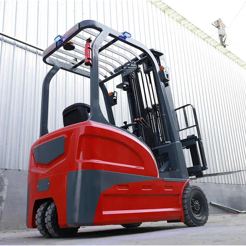 Classic 3-Wheel Forklift Truck 1.2ton-2Ton-3Ton Full Electric With Lithium Battery For Restaurants And Farms