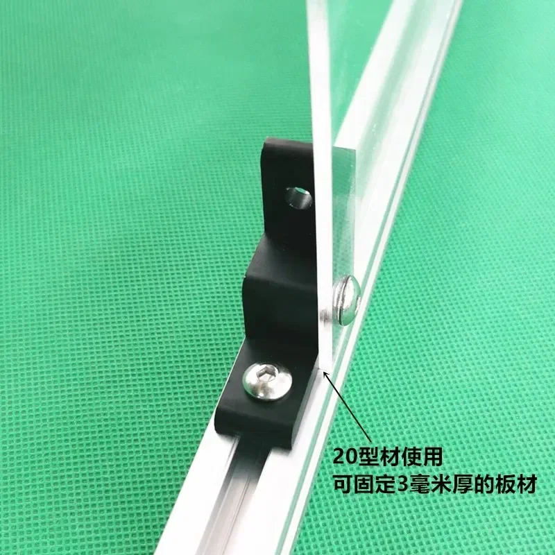 Piezas de fijación de placa de perfil de aluminio estándar europeo 2020, conector de rueda de tierra, pieza de ángulo recto, cara final de código