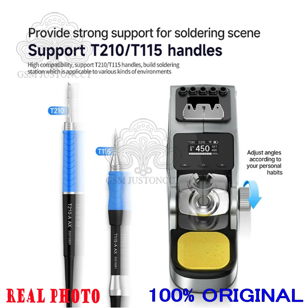 

Aixun T380 Portable Smart Soldering Station Compatible With T210/T115 Solder Iron Handle Electronic Welding Rework StationTools