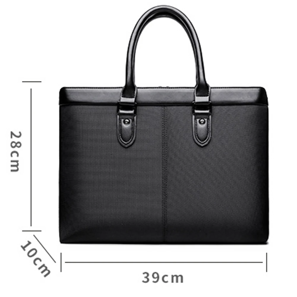 Men's new briefcase business handbag large capacity conference bag waterproof Oxford cloth laptop bag commuting laptop bag