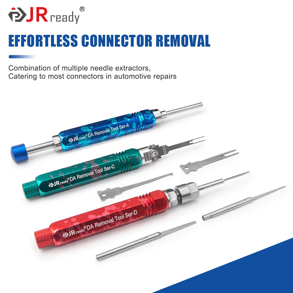 JRready ST5266 Electrical Pin Removal Tool Kit for AMP/Metri Pack/Weather Pack/DT Serie Connector, Car Repair Pin Extractor Tool