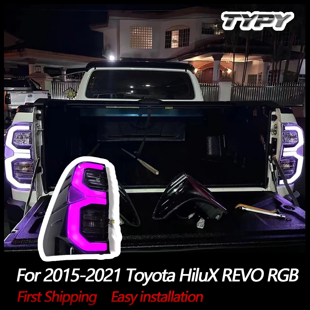 Car Light For Toyota HiluX REVO RGB 2015-2021 Taillight LED Projetor Tail Lamp Daytime Running Light Automotive Accessories