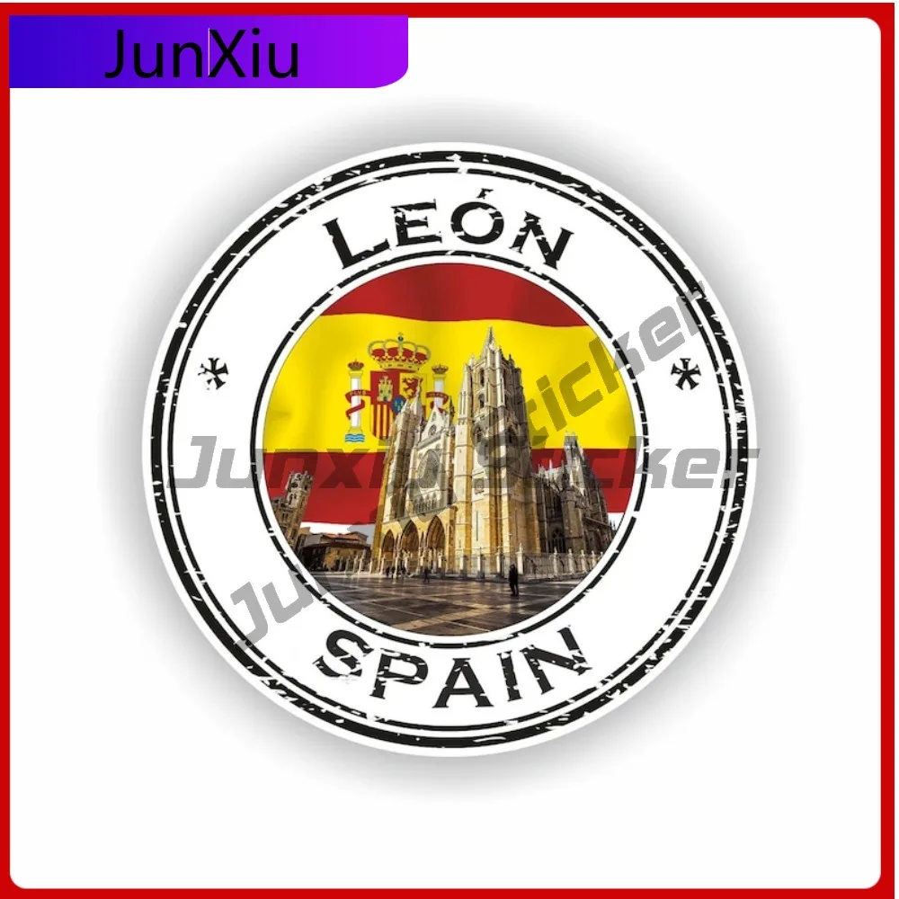

Le n Spain Seal Cool Laptop Fade Resistant Accessory Round Sticker Symbol Window UV Resistant Laptop Truck UV Resistant